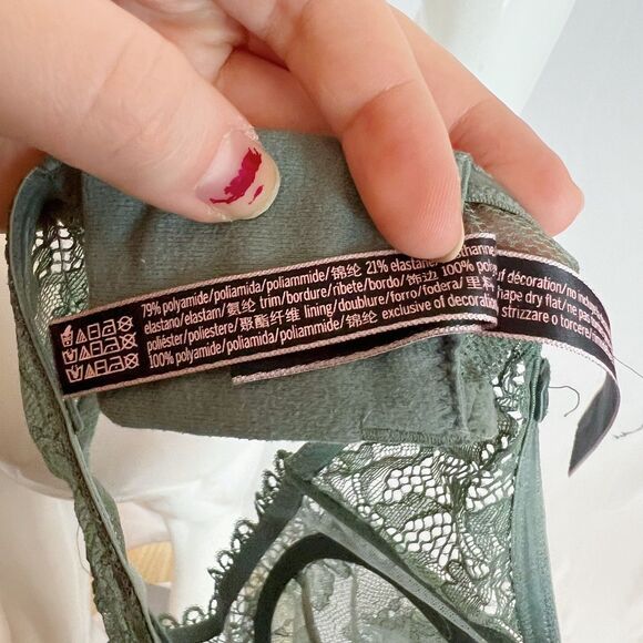 Victoria's Secret Very Sexy Dark Green Unlined Strapless Bra Size 34C - Picture 7 of 7